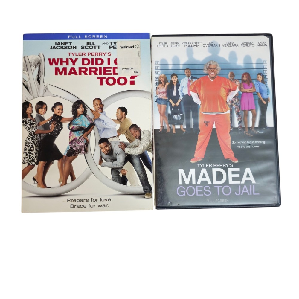 Tyler Perry DVD Lot Why Did I Get Married Too Madea Goes to Jail Full Screen GD